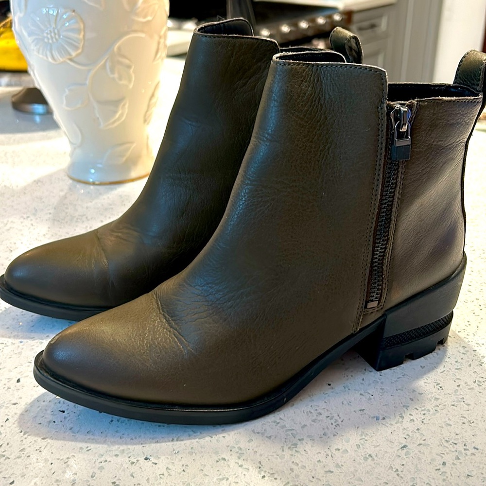 ALDO olive green ankle boots